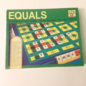 Vintage 1970s Equals Board Game A  Numerical Spree Game Waddingtons Incomplete